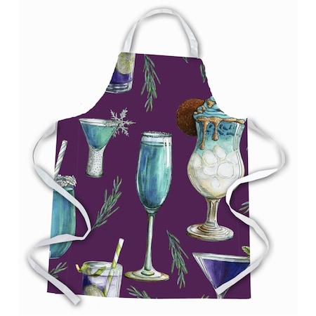 Carolines Treasures Drinks and Cocktails Purple Apron BB5204APRON
